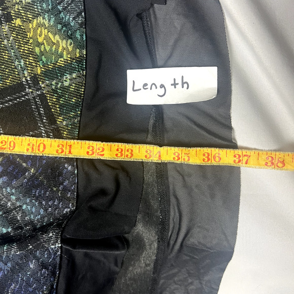 Catherines Womens 2X Blue Green Black Whimsigoth Sheer Trim Tunic Top Blouse - Picture 8 of 11